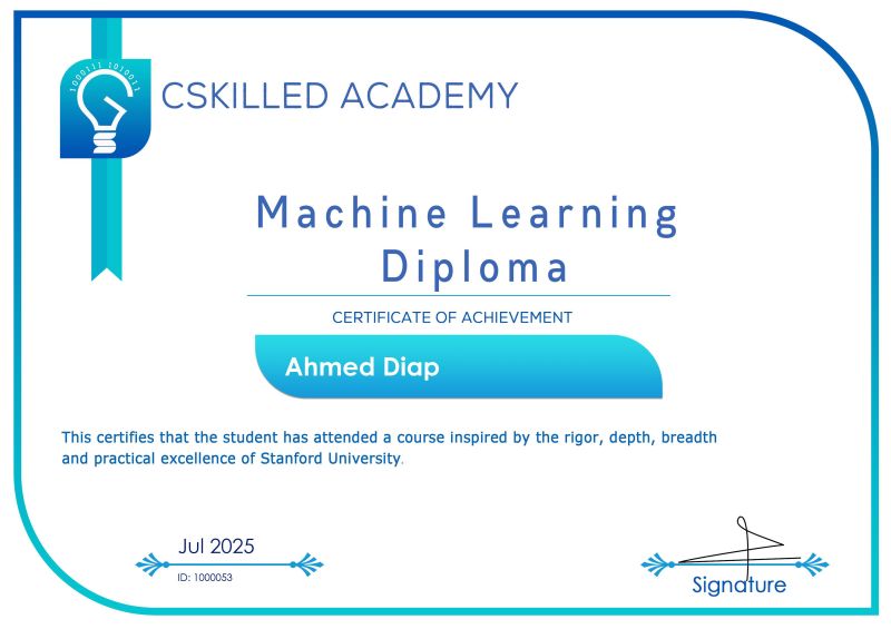 Machine Learning Certificate